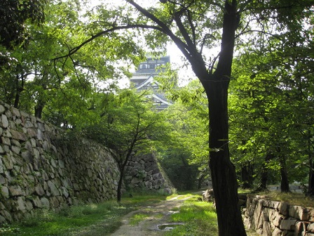 広島城石垣と天守閣