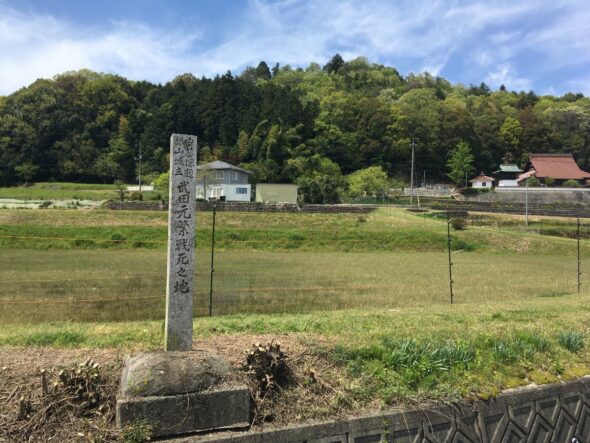 武田元繁戦死の地の石碑